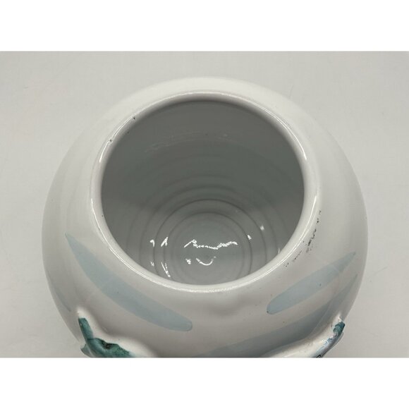 Italian Round Pottery Fish Bowl Vase 3D Fish Hand Crafted Hand Vintage Collectib - Picture 11 of 15